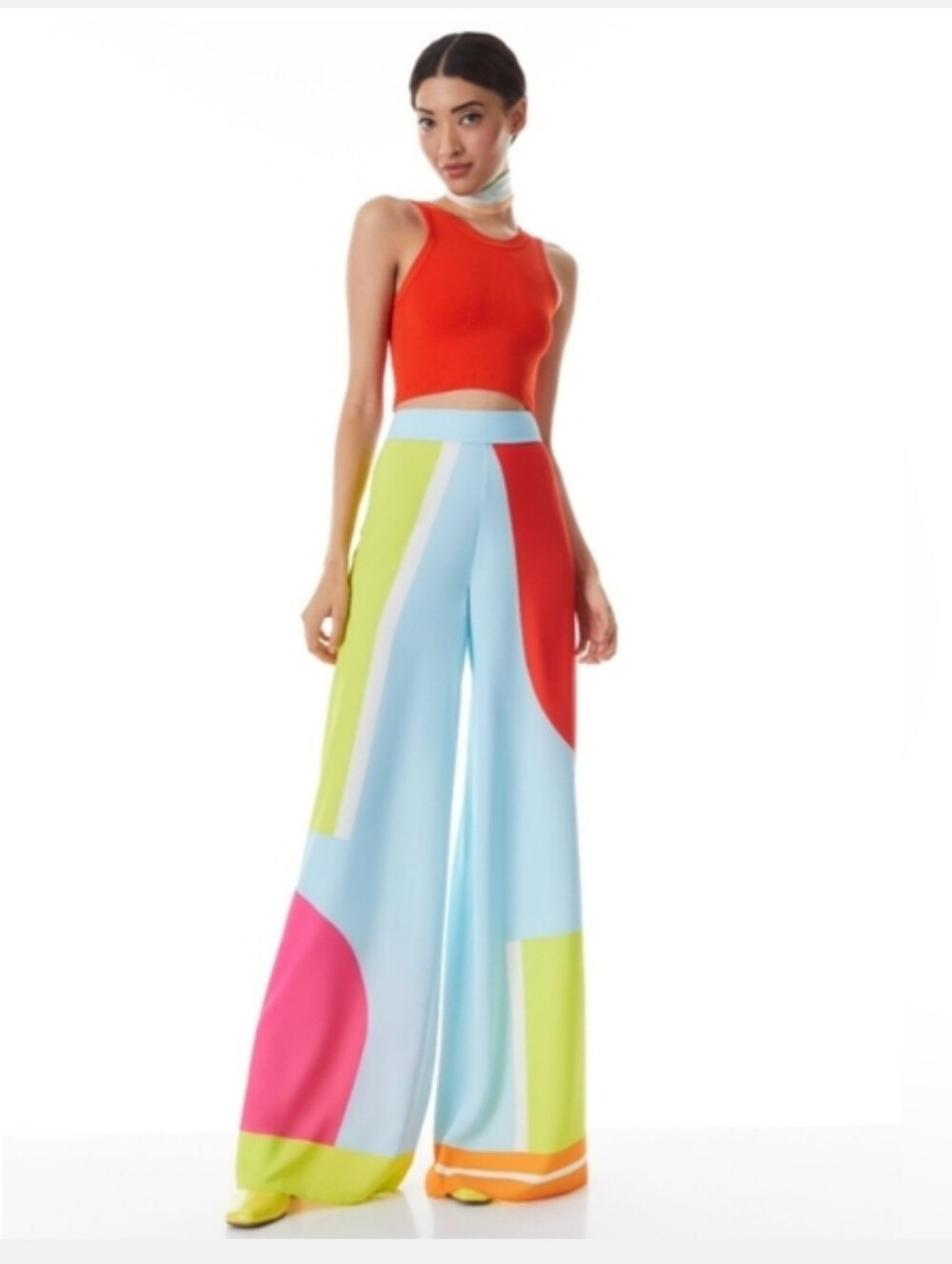 ALICE + OLIVIA ATHENA WIDE LEG PANT SIZE 0 NWT $485 - Picture 3 of 16